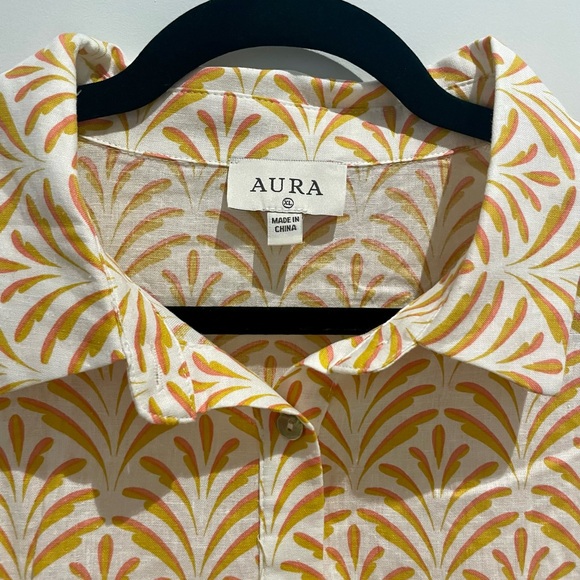 Red Dress Boutique - Yellow Print Shirt Dress - Picture 2 of 6